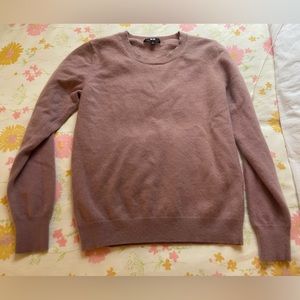 Uniqlo 100% cashmere crew neck sweater. Berry colored